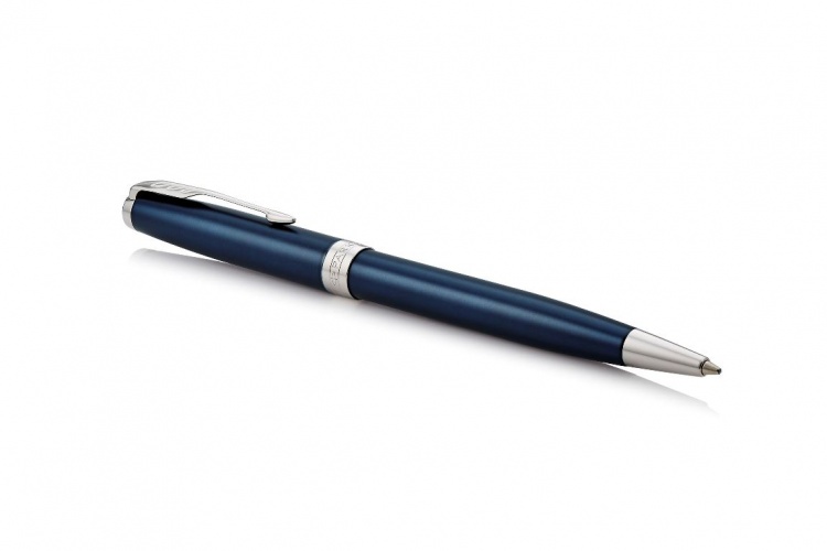 Шариковая ручка Sonnet Blue Lacquer CT, стержень: M, цвет чернил: black , в подарочной упаковке