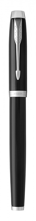 Перьевая ручка Parker IM Metal Black CT (глянцевый черный лак), перо: F/M, цвет чернил: blue, в подарочной упаковке.
