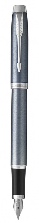 Перьевая ручка Parker IM Metal Light Blue Grey CT чернила: Blue, в подарочной упаковке.