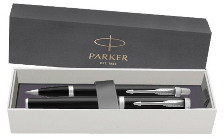 Набор: Ручка роллер и Шариковая ручка Parker IM Core  Black  CT