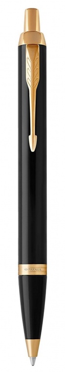 Шариковая ручка Parker IM Metal Black GT, стержень: M, цвет чернил: blue, в подарочной упаковке.