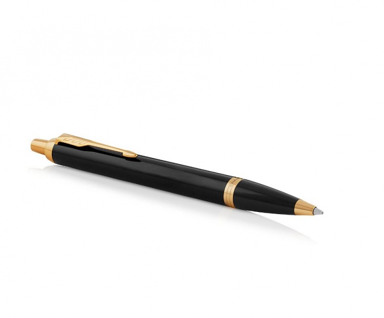 Шариковая ручка Parker IM Metal Black GT, стержень: M, цвет чернил: blue, в подарочной упаковке.