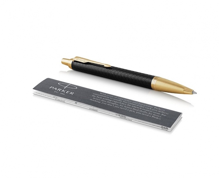 Шариковая ручка Parker IM Premium Black GT, стержень: M, цвет чернил: blue, в подарочной упаковке.