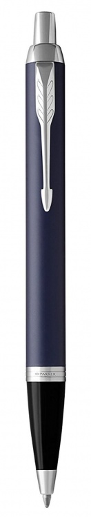 Шариковая ручка Parker IM Metal Matte Blue CT, стержень: M, цвет чернил: blue, в подарочной упаковке.