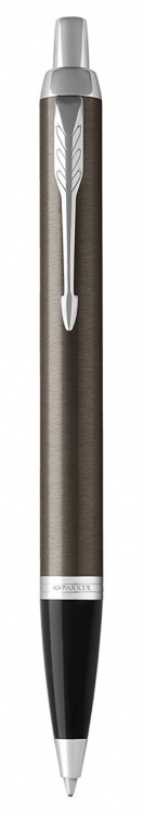 Шариковая ручка Parker IM Metal Core Dark Espresso CT, стержень: M, цвет чернил: blue, в подарочной упаковке.