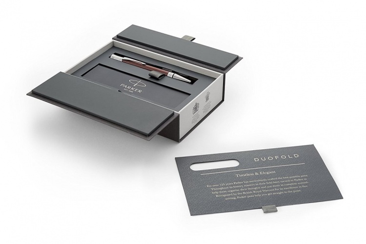 Шариковая ручка Parker Duofold Prestige Burgundy Chevron CT