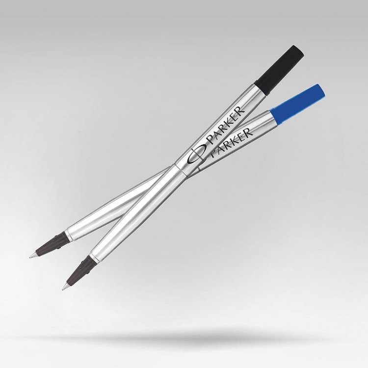 Стержни для ручки-роллера 2шт. Цвет синий , толщина линии М, в блистере. Франция