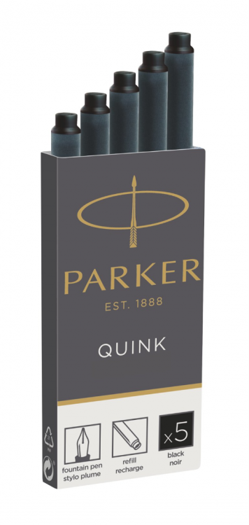 Картридж с чернилами для перьевой ручки Z11, упаковка из 5 шт., цвет: Black в блистерной упаковке.