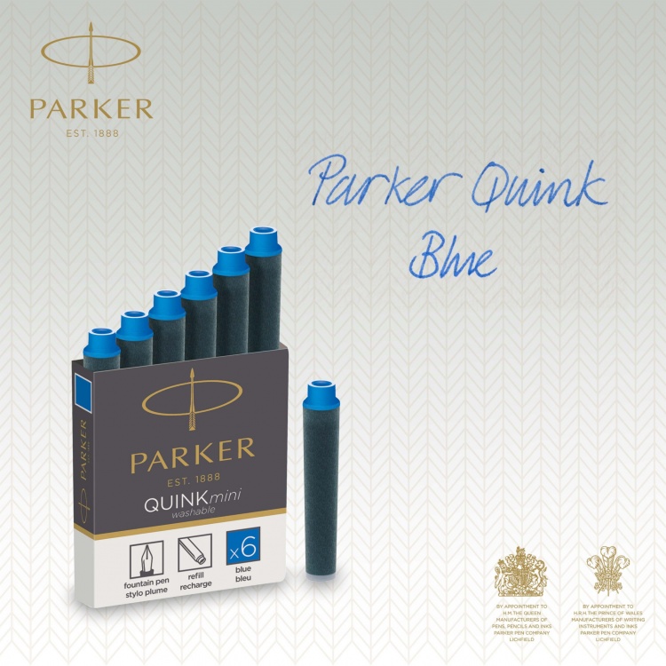 Картридж с чернилами для перьевой ручки MINI, упаковка из 6 шт., цвет: Blue