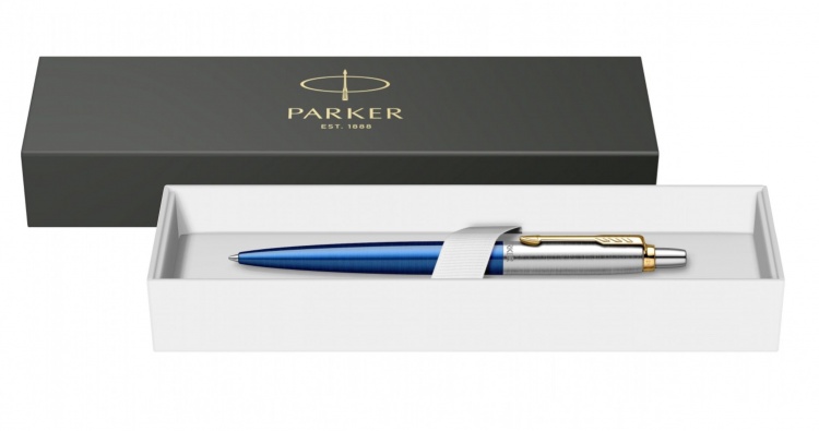 Шариковая ручка Parker Jotter SE 135 Lacquer Blue St.Steel GT, стержень: M, цвет чернил : blue, в подарочной упаковке