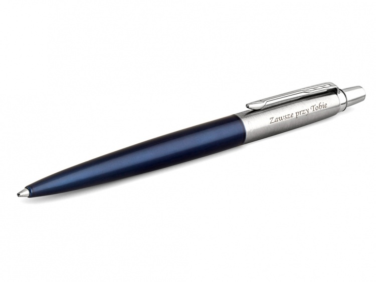 Шариковая ручка Parker Jotter Essential, Royal Blue CT, стержень: M, цвет чернил : blue или black
