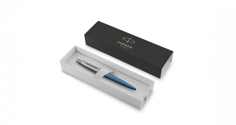 Шариковая ручка Parker Jotter Essential, Waterloo Blue CT, стержень: Mblue