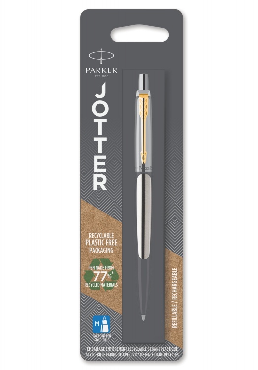 Шариковая ручка Parker Parker Jotter Core K691, St. Steel GT, стержень: Mblue