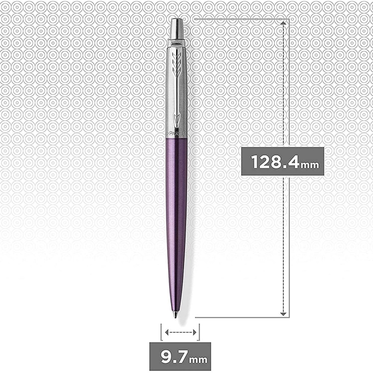 Шариковая ручка Parker "Jotter Victoria Violet Chrome CT", стержень:M, цвет чернил: blue в подарочной блистерной упаковке