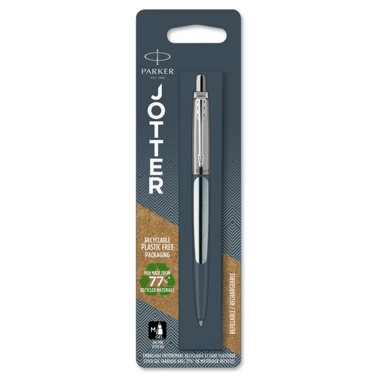 Ручка гелевая Parker Jotter Core K694, Stainless Steel CT, MBlack в блистере