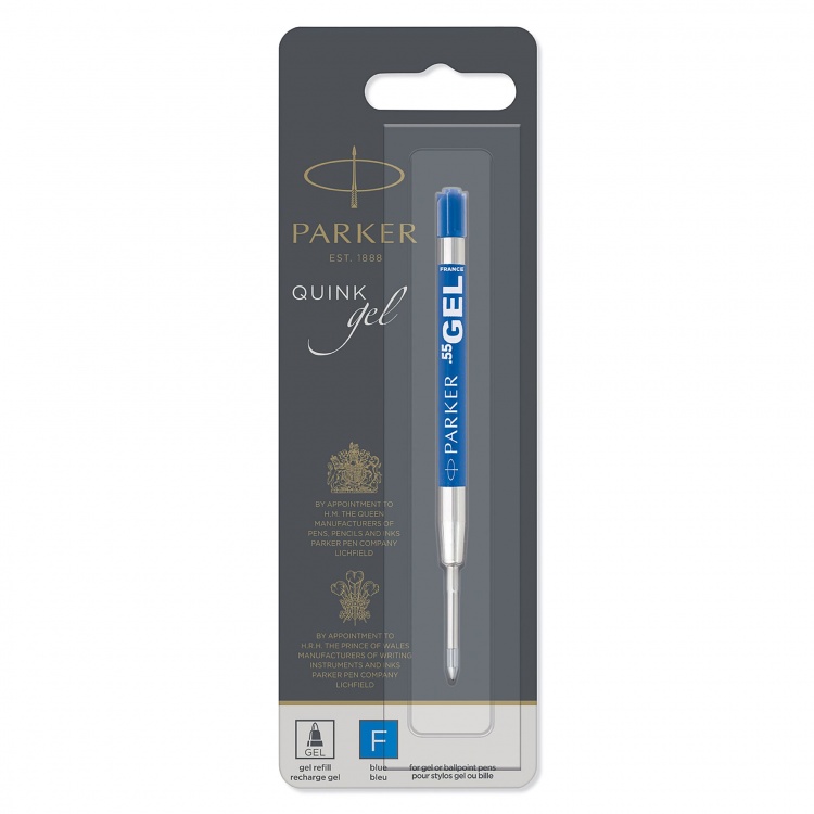 Cтержень гелевый Parker "Gel Ball Point", размер: F (тонкий) 0,5мм, цвет: синий, в блистере.