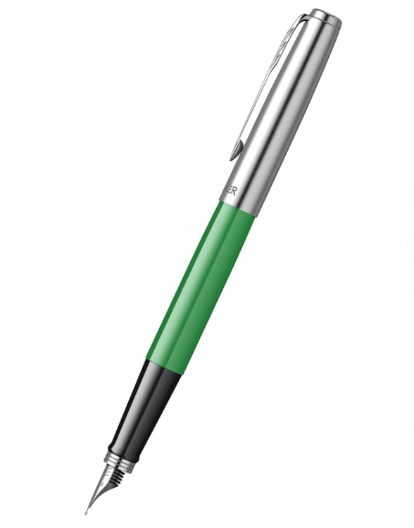 Перьевая ручка Parker Jotter, цветOriginals Green CT, цвет чернил синий/черный, толщина линии M, в подарочной упаковке