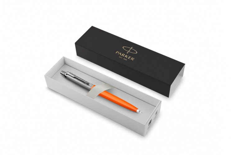 Шариковая ручка Parker Jotter Originals Orange Chrome CT, стержень: Mblue в подарочной упаковке