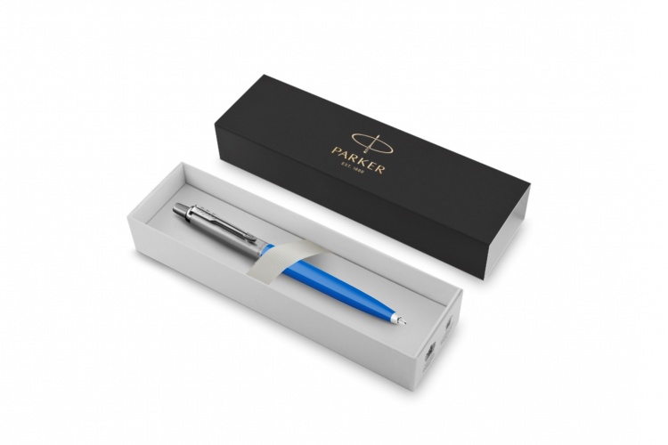 Подарочный набор: Шариковая ручка Parker Jotter Originals Blue Chrom CT и Ежедневник недатир розовый/голубой