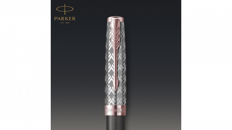 Ручка-роллер Parker Sonnet Premium Refresh GREY GT, стержень: F, цвет чернил: black, в подарочной упаковке