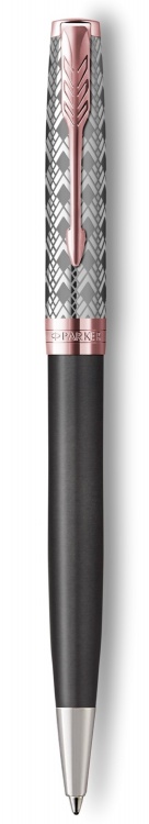 Шариковая ручка Parker Sonnet Premium Metal & Grey Lacquer PGT, стержень: M, цвет чернил: black , в подарочной упаковке