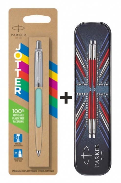 Шариковая ручка Parker Jotter Originals Mint,стержень: M, цвет чернил: blue в блистере