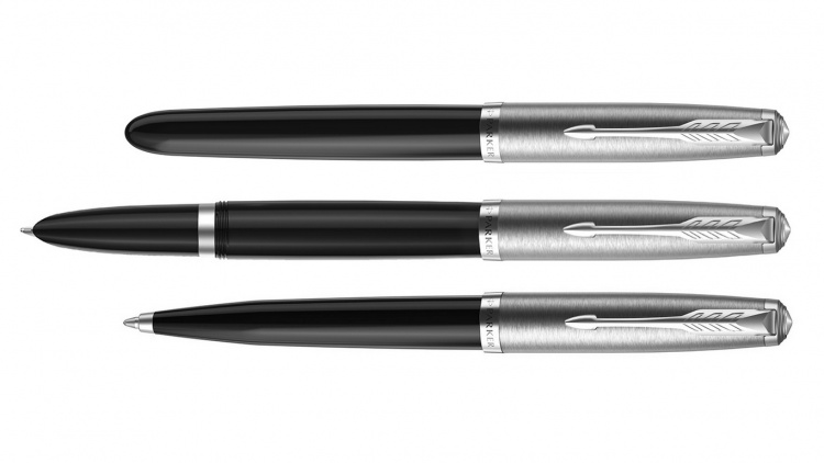 Перьевая ручка Parker 51 CORE BLACK CT, перо: F, цвет чернил: black, в подарочной упаковке.