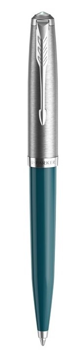 Шариковая ручка Parker 51 CORE TEAL BLUE CT, стержень: M, цвет чернил: black, в подарочной упаковке.