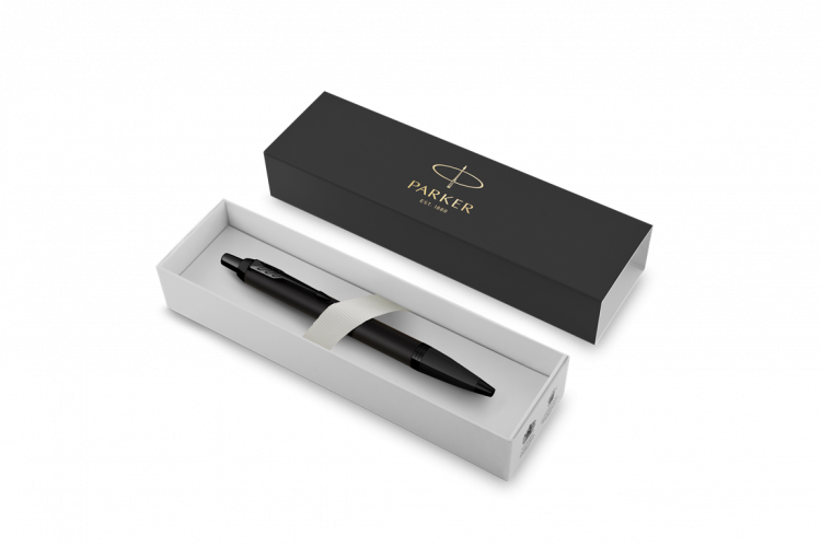 Шариковая ручка Parker IM Achromatic, Black BT, стержень: M, цвет чернил: blue, в подарочной упаковке.