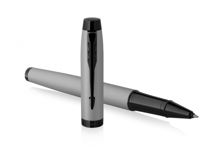Ручка-роллер Parker IM Achromatic, Grey BT, стержень: F, цвет чернил: black, в подарочной упаковке.