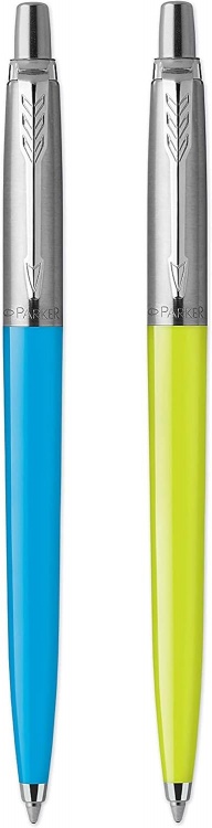 Набор из 2х ручек шариковых Parker "Jotter Originals Duo Pop Art" цвет: Lime/Sky Blue CT, чернила син, в блистере 2шт.