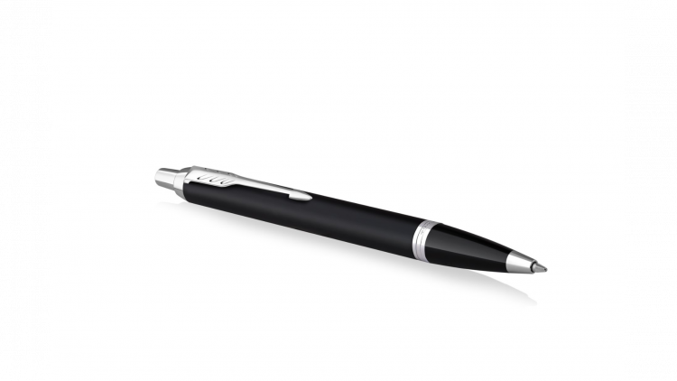 Шариковая ручка Parker IM Mat Black CT, стержень: M, цвет чернил: blue, в подарочной упаковке.