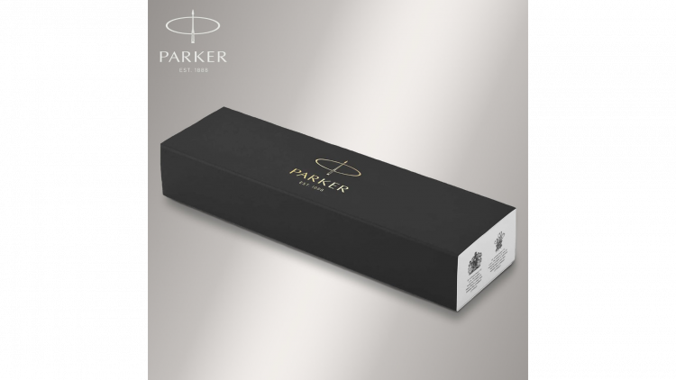 Ручка-роллер Parker IM Stainless Steel CT, стержень: F, цвет чернил: black, в подарочной упаковке.