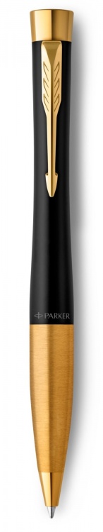 Шариковая ручка Parker Urban (матовый черный лак)  Muted Black Gold Finish Trim M Blue