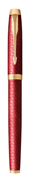 Перьевая ручка Parker IM Premium F318  Red GT, перо: F, цвет чернил: blue, в подарочной упаковке.