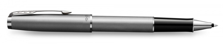 Ручка роллер Parker Sonnet T546  Stainless Steel CT F черные чернила, в подарочной коробке