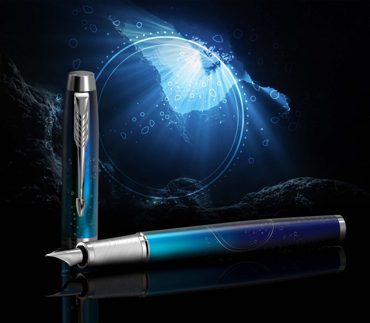 Перьевая ручка Parker IM Royal SE The Last Frontier Deep Sea CT, перо: F, цвет чернил: blue, в подарочной упаковке.