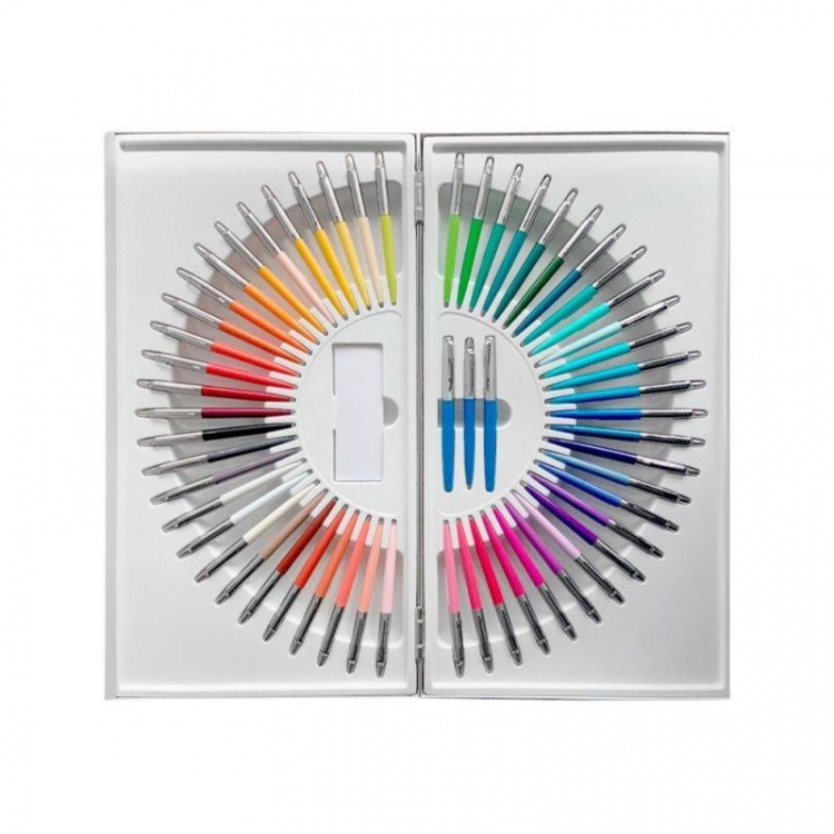 Лимитированный юбилейный набор Parker Jotter Pantone 54, чемодан с 54-ю шт. ручек