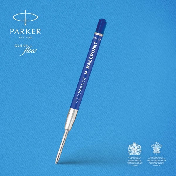 Стержень для шариковой ручки Parker QuinkFlow Basic Z09 размер: M-1мм цвет чернил: Blue