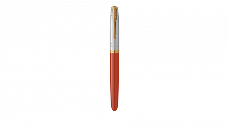 Перьевая ручка Parker 51 Premium Red GT, перо:M чернила:Black,Blue, в подарочной упаковке.