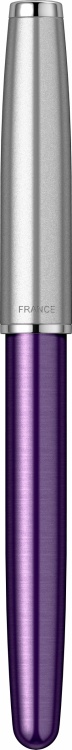 Ручка-роллер Parker Sonnet Essentials Violet SB Steel CT, цвет чернил black, перо: F,  в подарочной упаковке.