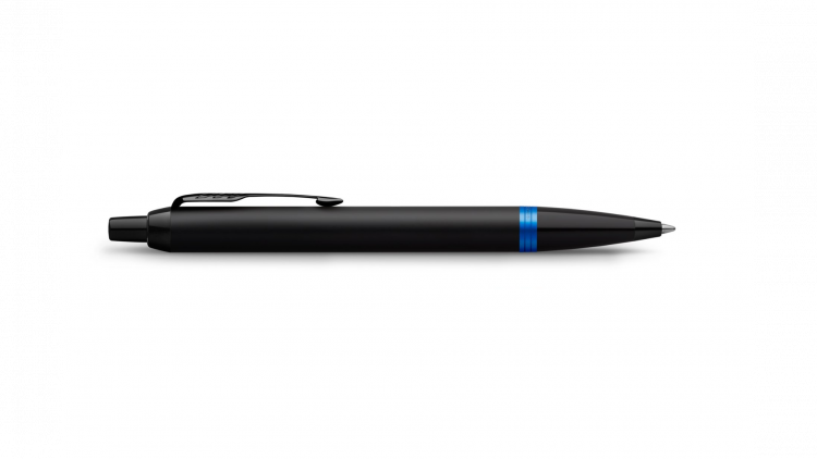 Шариковая ручка Parker IM Vibrant Rings Flame Blue,стержень: M, цвет чернил: Blue, в подарочной упаковке.