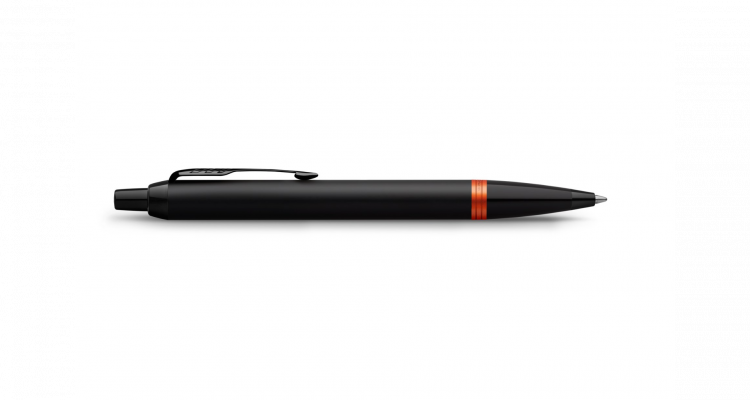 Шариковая ручка Parker IM Vibrant Rings Flame Orange, стержень: Mblue, в подарочной упаковке.