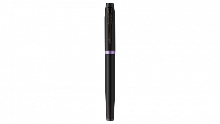 Перьевая ручка Parker IM Vibrant Rings Flame Amethyst Purple, перо:F/M, цвет чернил: blue, в подарочной упаковке.