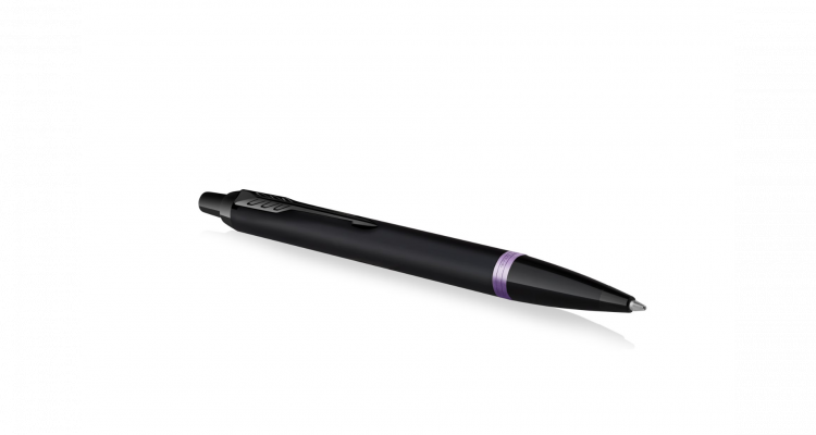 Шариковая ручка Parker IM Vibrant Rings Flame Amethyst Purple, стержень: Mblue, в подарочной упаковке.