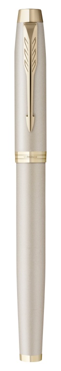 Перьевая ручка Parker IM Professionals Monochrome Champagne, перо: F, цвет чернил: Blue, в подарочной упаковке.