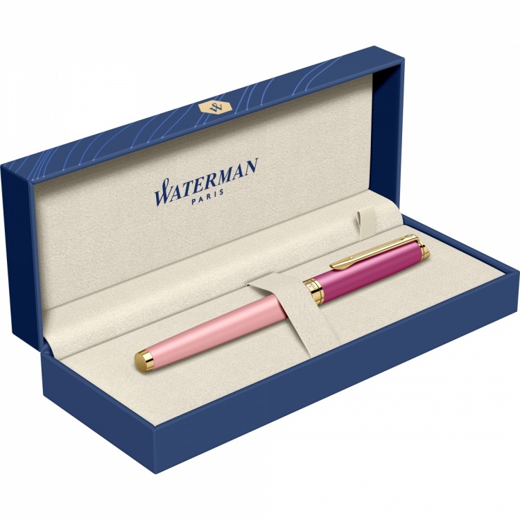 Перьевая ручка Waterman Hemisphere Colour Blocking  Pink GT F сталь нержавеющая/позолота F син. черн. в подарочной коробке