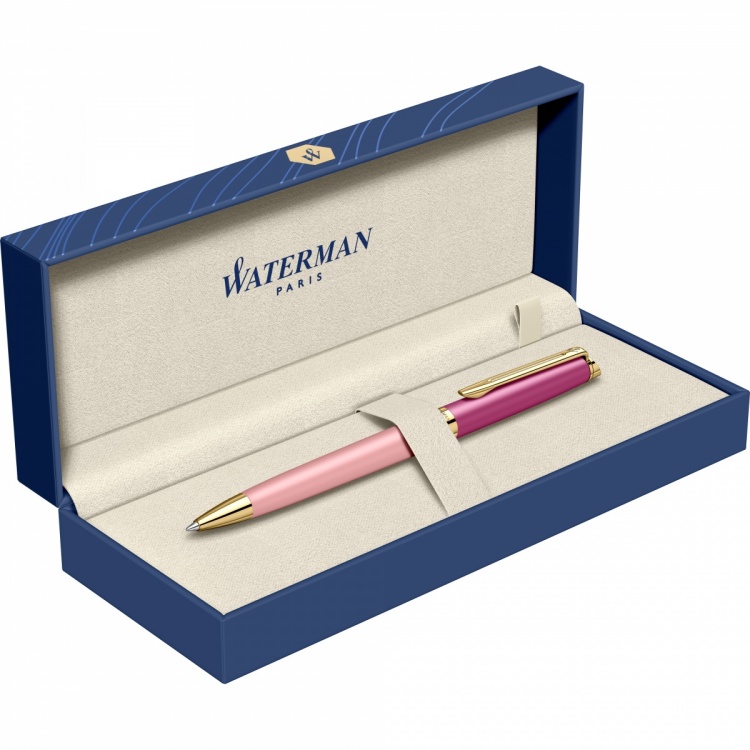 Шариковая ручка Waterman Hemisphere Colour Blocking Pink GT M син. черн. в подарочной коробке