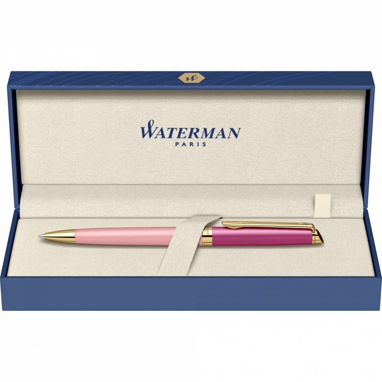 Шариковая ручка Waterman Hemisphere Colour Blocking Pink GT M син. черн. в подарочной коробке