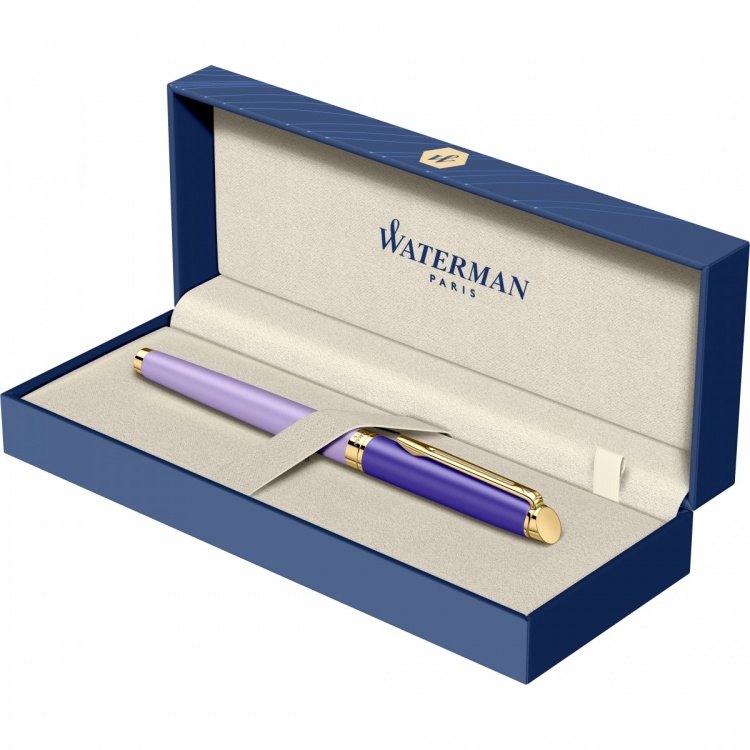 Перьевая ручка Waterman Hemisphere Colour Blocking Purple GT F сталь нержавеющая/позолота F син. черн. в подарочной коробке